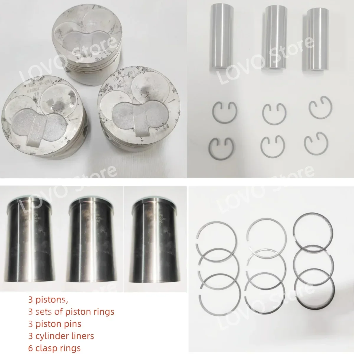 FACILITIES FIT CHANG CHAI 3M78 PISTONS AND  RINGS   PINS  CYLINDER LINERS