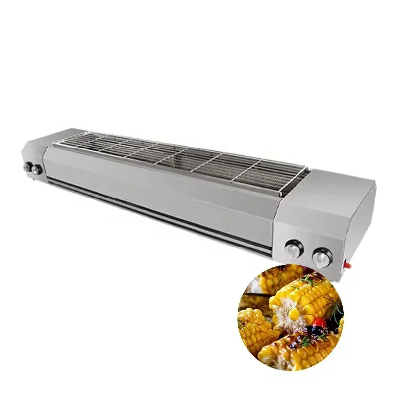 gas bbq grill meat kebab roaster machine gas barbecue grill machine cooking roasting meat machine for commercial use