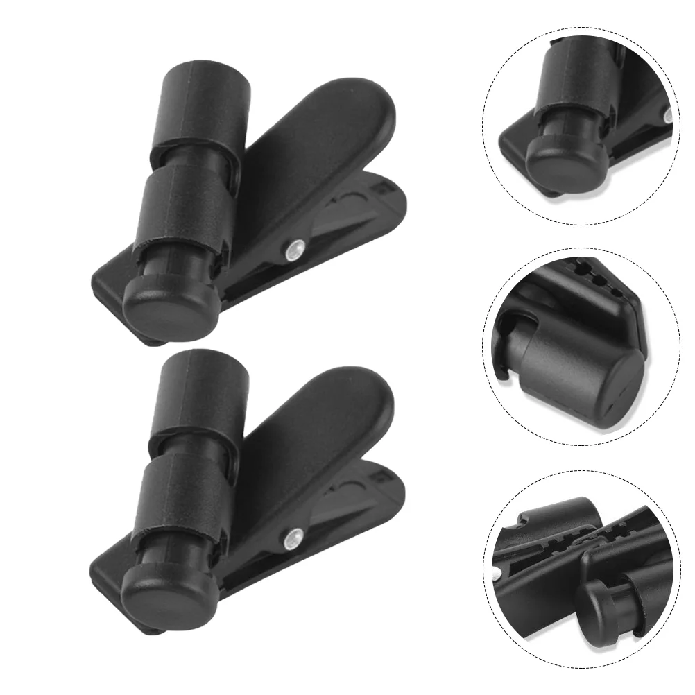 2 Pcs Headphone Cable Clip Headset Cord Clips ABS Earphone Holders Stand Wire Simple Microphones Clamps