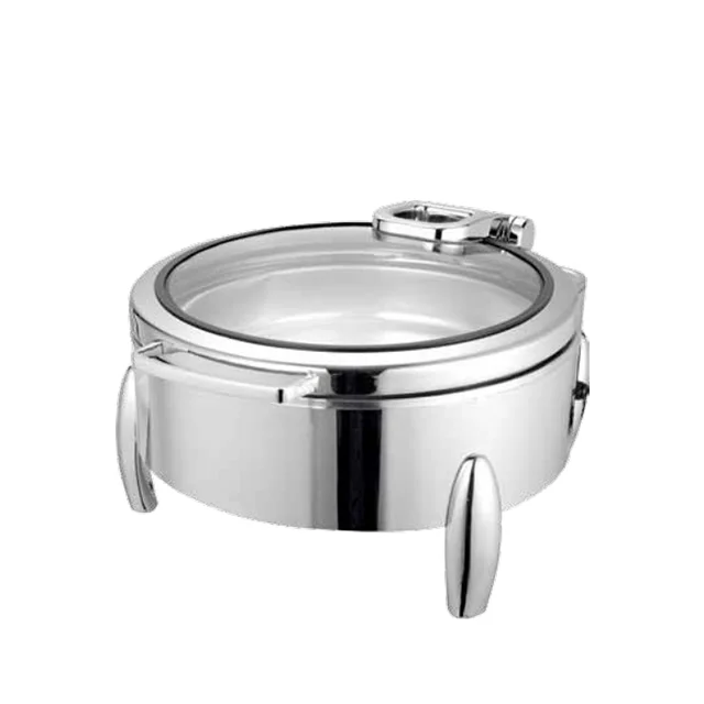 Stainless Steel Gold Chafing Dish Factory Price Rectangle round Buffet Food Warmer For Catering  for Hotel & Restaurant Supplies