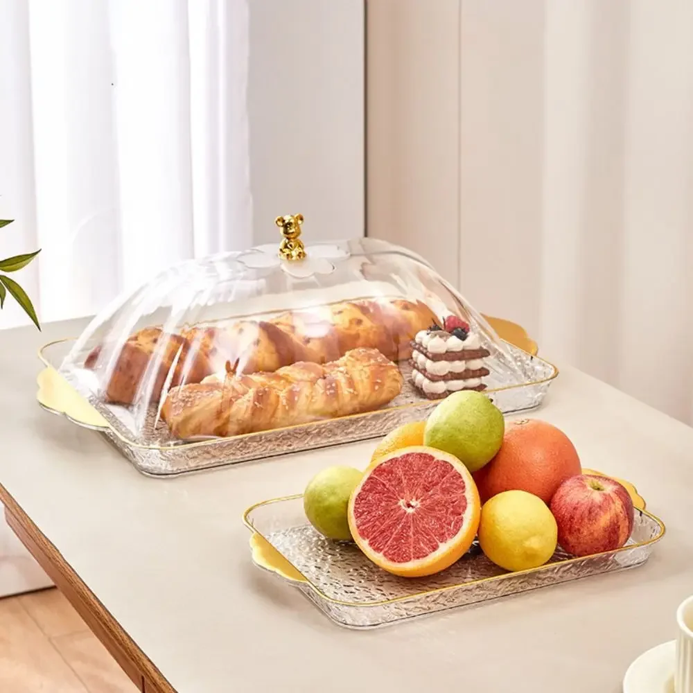 Nice Dessert Fruit Tray With Lid Storage Container Reusable Snack Serving Bowls For Appetizer Home Party Sweet Cookies Nuts