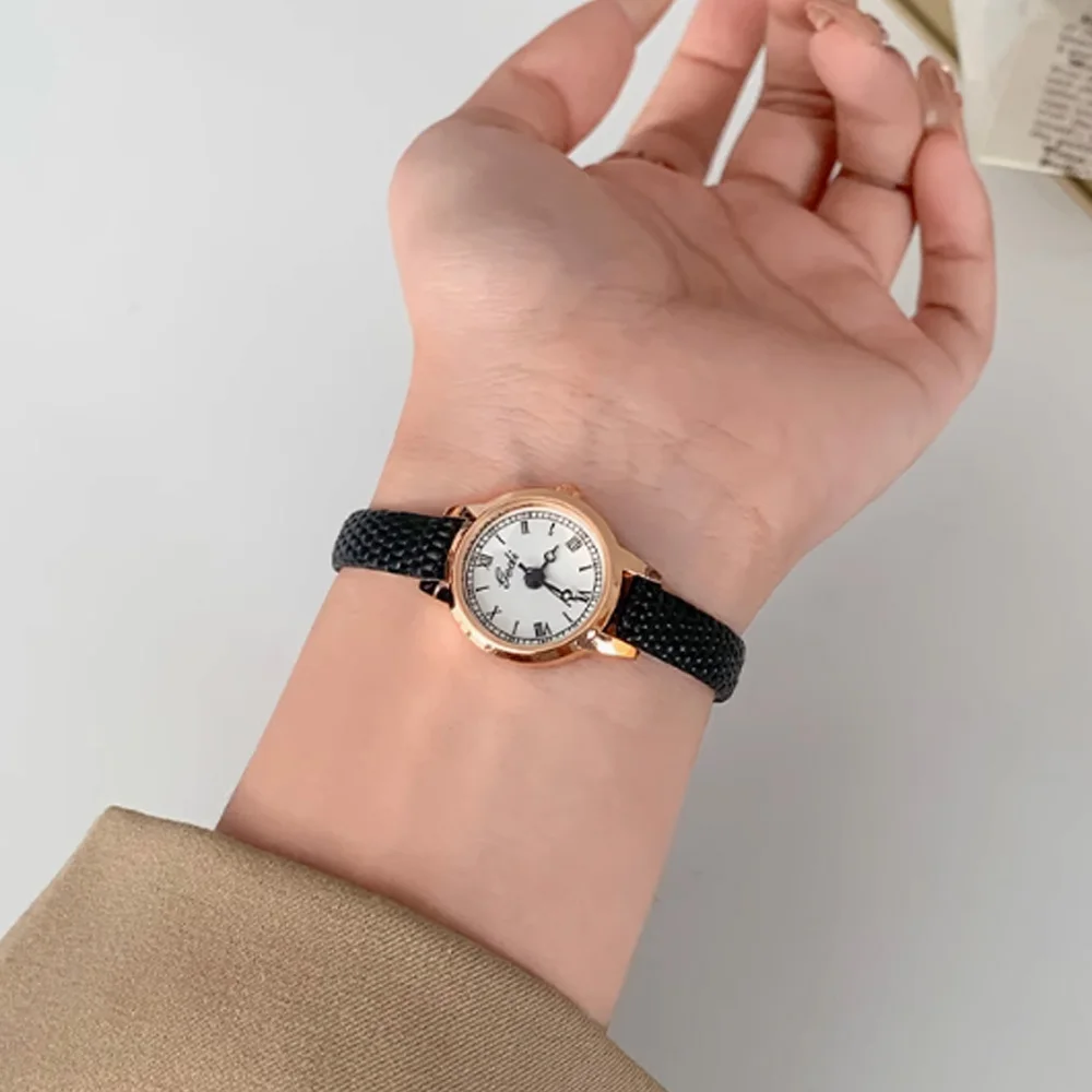 Fashion style minimalist luxury small plate belt with quartz women's watch for women‘s girl party gift jewlry wholesale