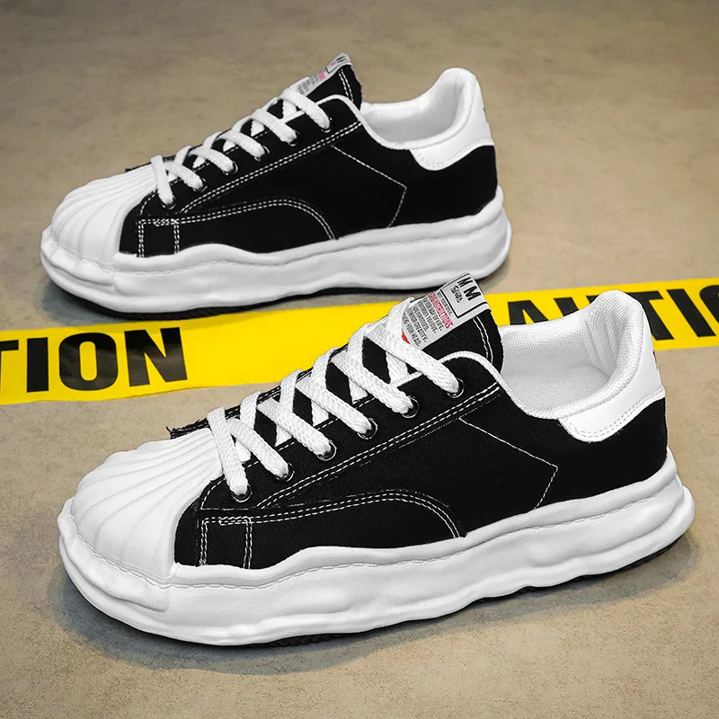Same Style Thick Soled Canvas Sneakers for Men and Women Spring/summer 2024 Low Cut Casual Sports Sneakers image 2