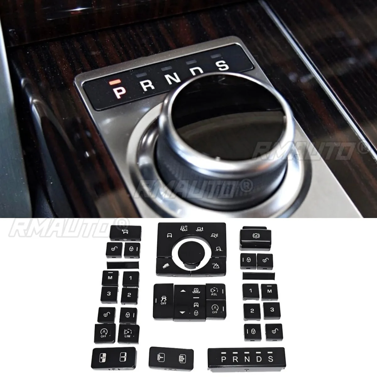 

Car Central Control Button Central Control Function Buttons Control Button Kit for Range Rover Executive Sport Car Accessories