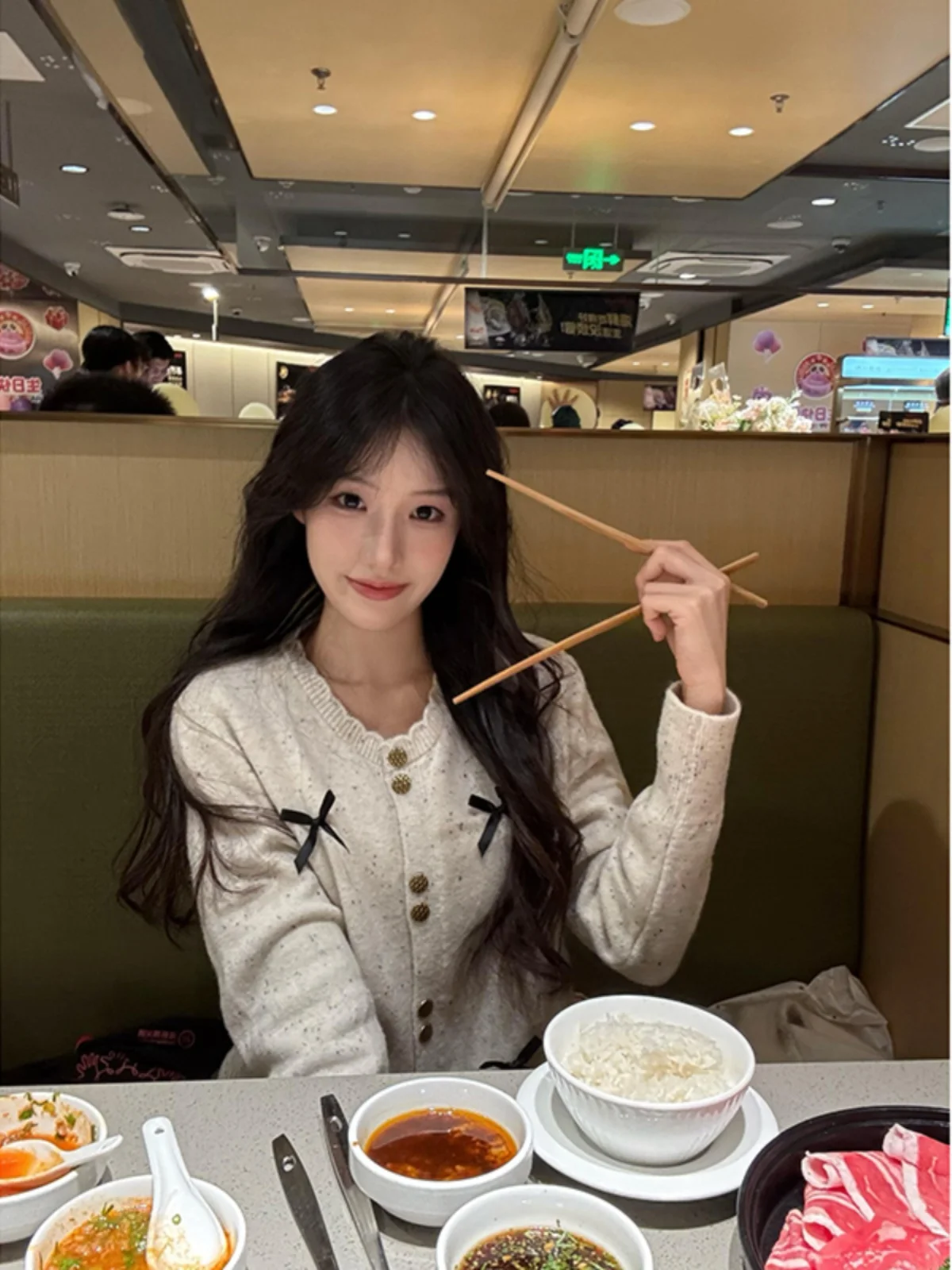 

Chic Korean Sle Knot Sweater Coat Women's Autumn Winter Slimming Small Fraance Knitted Top Trendy Long Sve r...