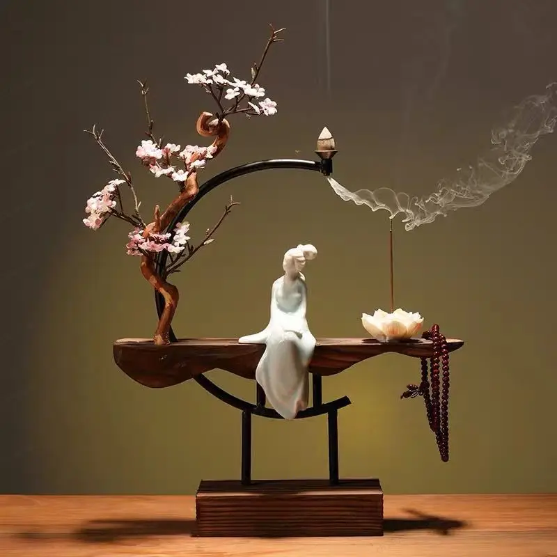 New Chinese Zen Style Incense Burner | Creative Backflow Censer for Home Office & Living Room Decor