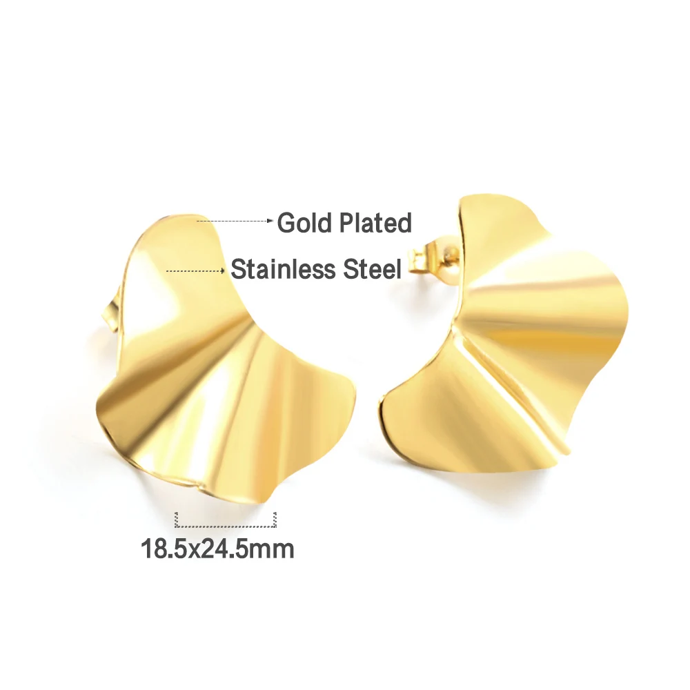 High-end Atmospheric Irregular Geometric Stud Earrings, Niche Earrings, Creative Design, Retro Stainless Steel Special-shaped Ea