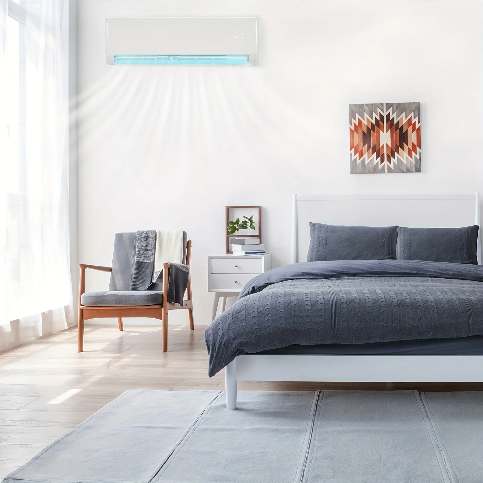 12000 BTU Wifi Enabled Mini Split Air Conditioner And Heater with Inverter, 21 SEER2 230V Ductless Split AC Unit, Heat Pump And