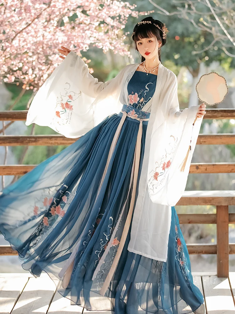 Women\'s Traditional Chinese Korean Costume Korean Women\'s Dress Embroidered Wei Jin Dynasty Party Performance Dance Costume