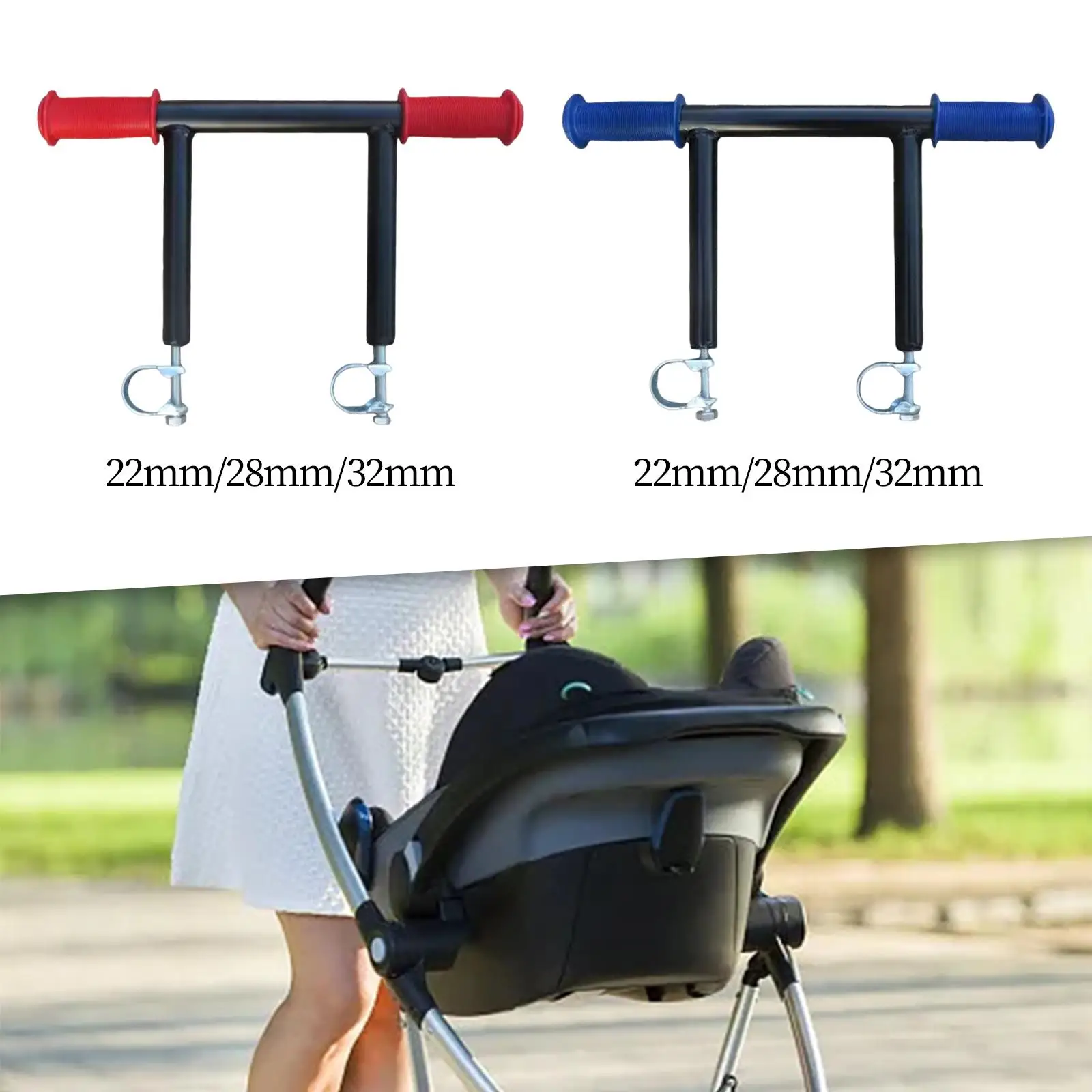 Handlebars Extender Extension, Metal Stroller Handle Extender for Pram, Baby