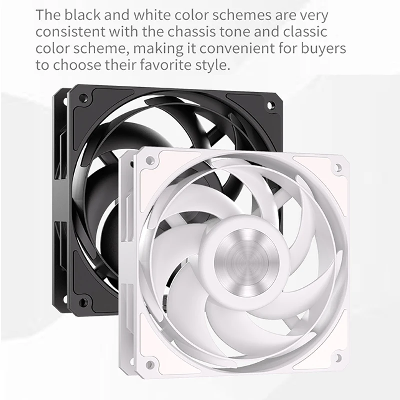 TEUCER Computer-CPU-Kühlerlüfter, 120 mm, leistungsstarke 3000 U/min, geräuscharme Lüfter für CPU/Gaming-PC und Wasserkühlungskühler