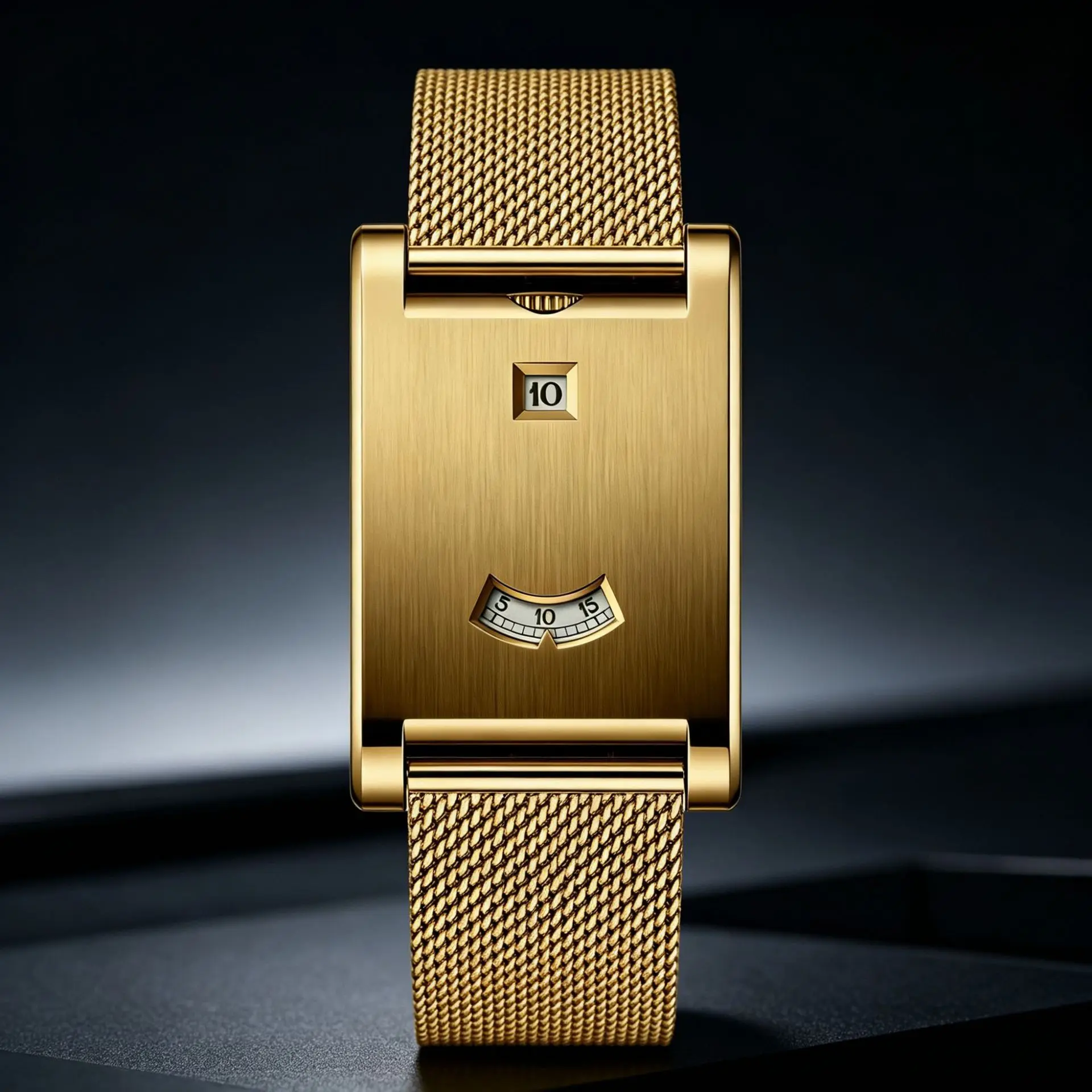 Men's Luxury Square Watch Simple Neutral Light Waterproof Steel Mesh Digital Display Quartz Watches High-End Personalized Niche