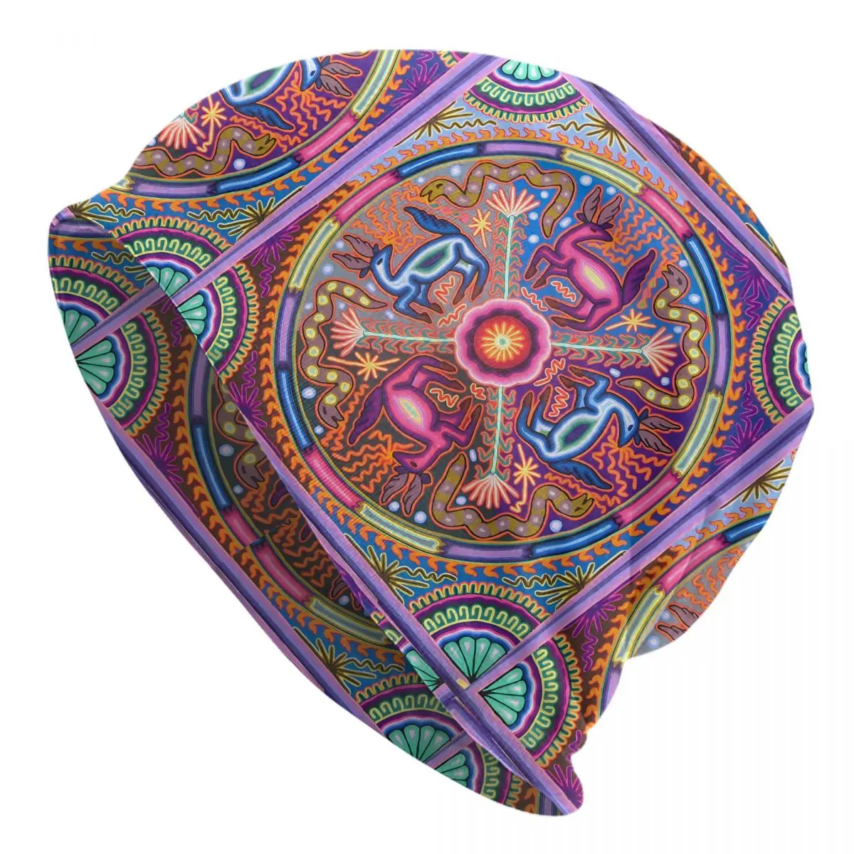 Huichol Totem Beanies Caps Hat Fashion Bonnet Hats Men