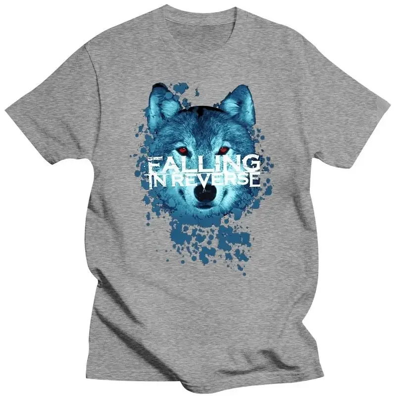 Falling in Reverse Wolf Men's T Shirt teenager t-shirt fashion top Black t shirt for male summer brand tee-shirt funny t shirts