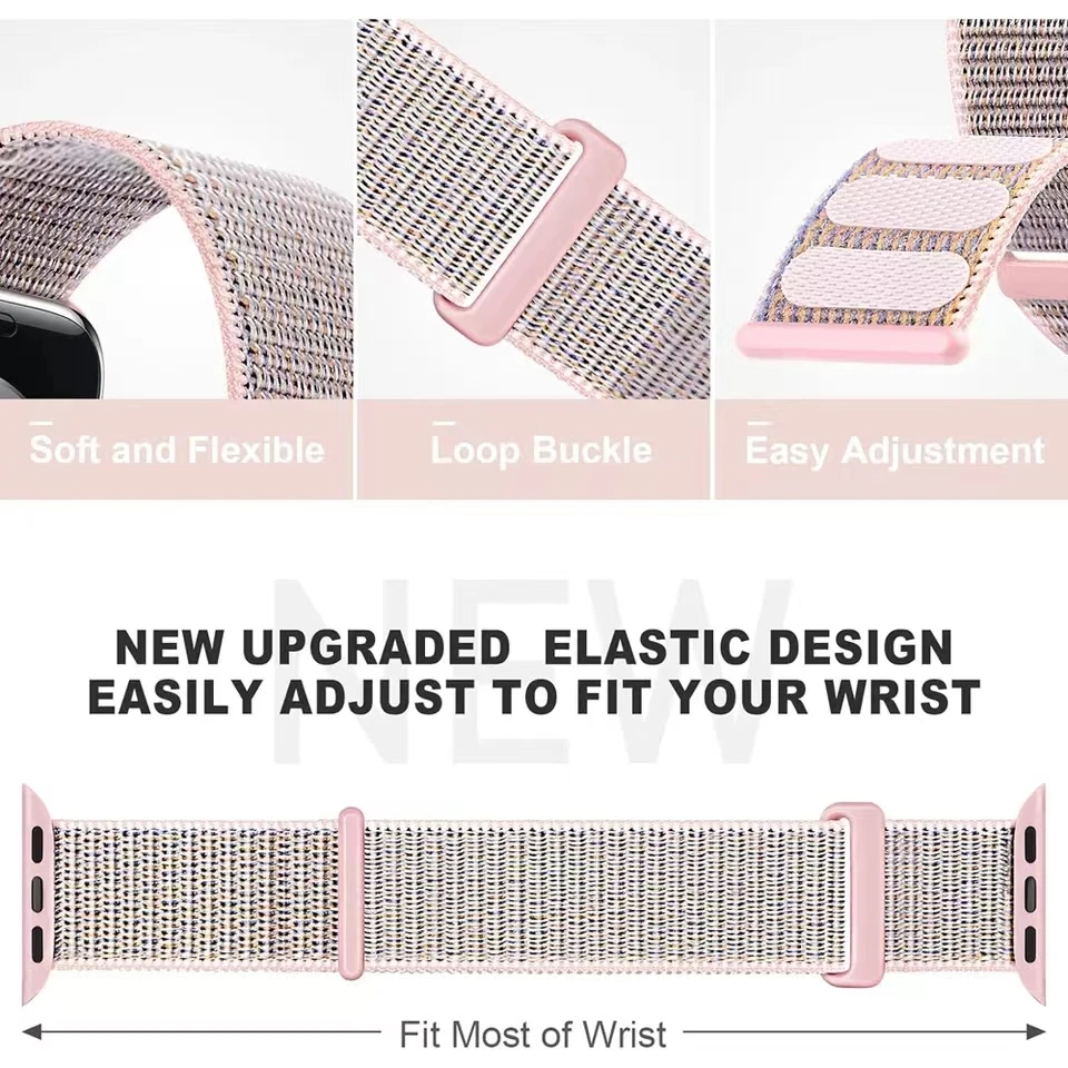 Nylonarmband für Apple Watch Ultra 3 2 49 mm, atmungsaktives Ersatzband für iWatch 11 10 46 mm 42 mm 9 8 7 6 SE 45 mm 41 mm 44 mm 40 mm