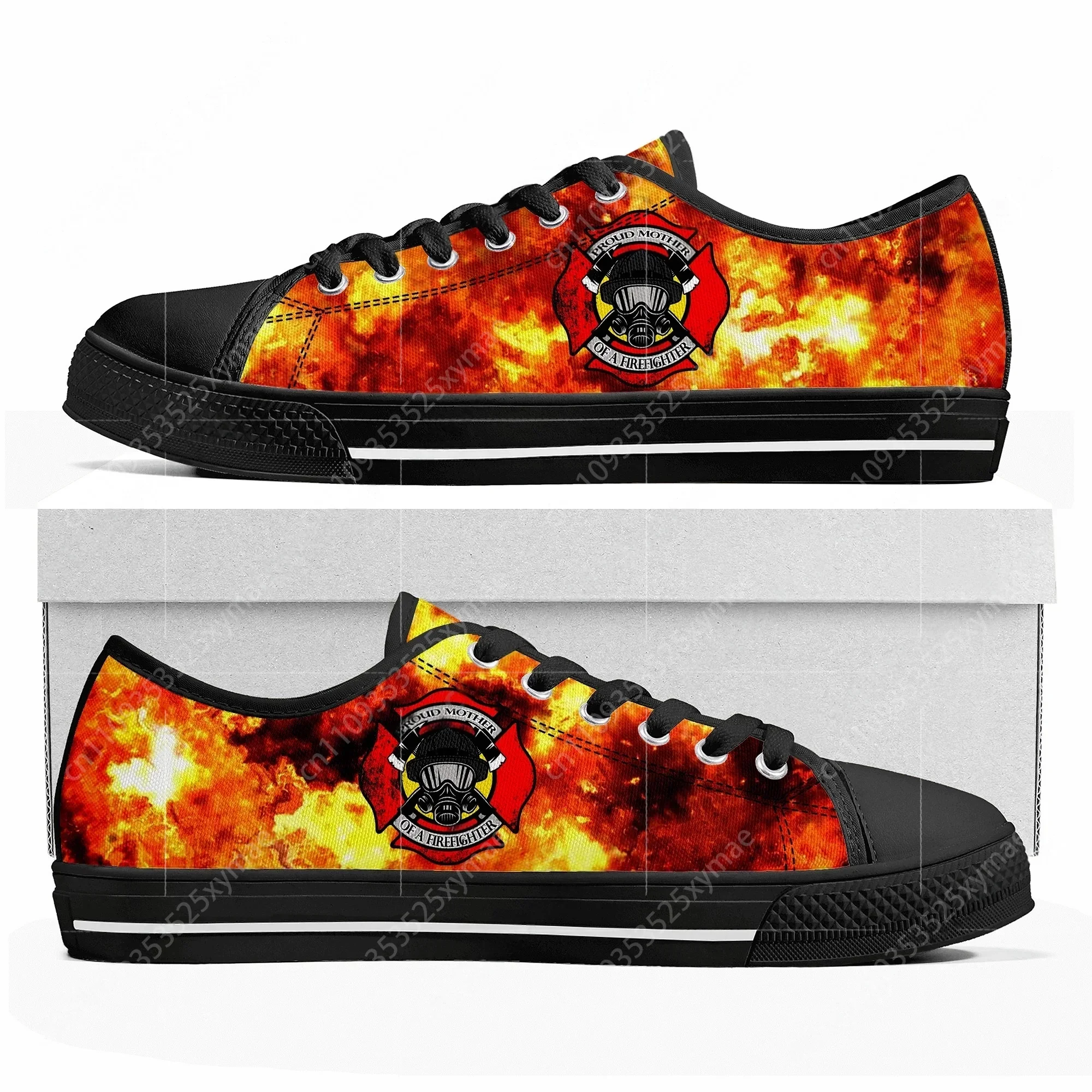 

Firefighter House Fire Rescue Proud Low Top Sneakers Womens Mens Teenager High Quality Shoes Custom Canvas Sneaker Couple Shoe