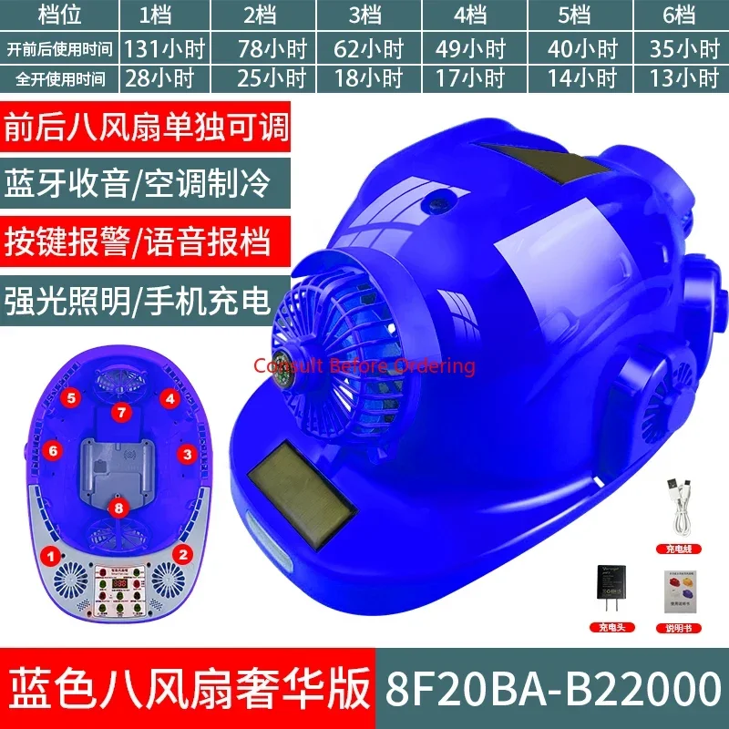 Solar Powered Fan Hat With Built-in Construction Site Helmet Summer Sun Protection Charging Cooling Hat