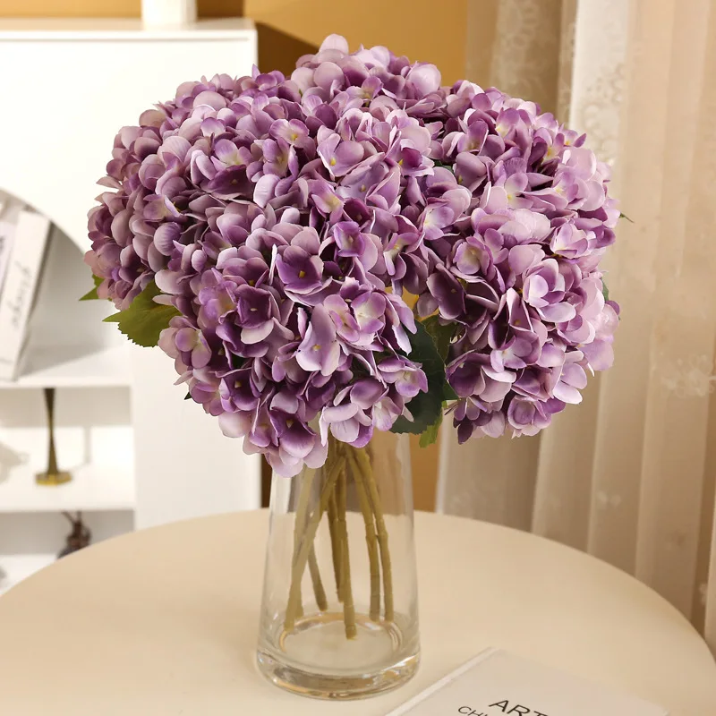 Künstliche Hortensien-Blumensträuße, Hochwertige Deko für Zuhause, Vasen, Festliche Hochzeits-Brautsträuße, DIY-Geschenkbox