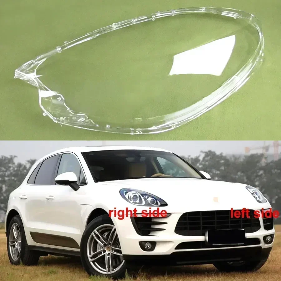 For Porsche Macan 2014 2015 2016 2017 Headlamp Housing Transparent Mask Cover Headlight Shell Plexiglass Replace Original Lens