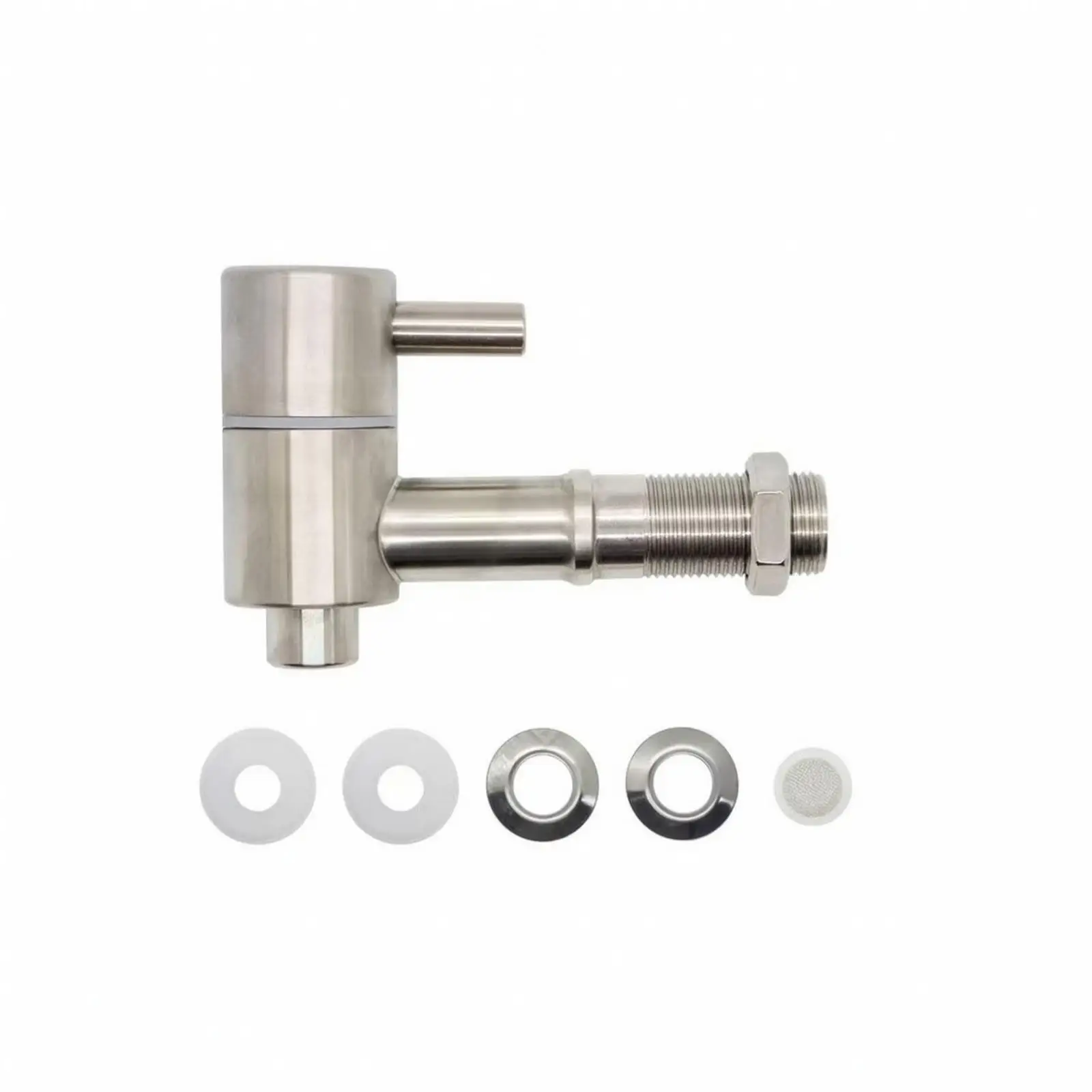 Barrel Faucet with Sealing Washers | Stainless Steel Construction, easy-grip Control, for Drink Dispensers