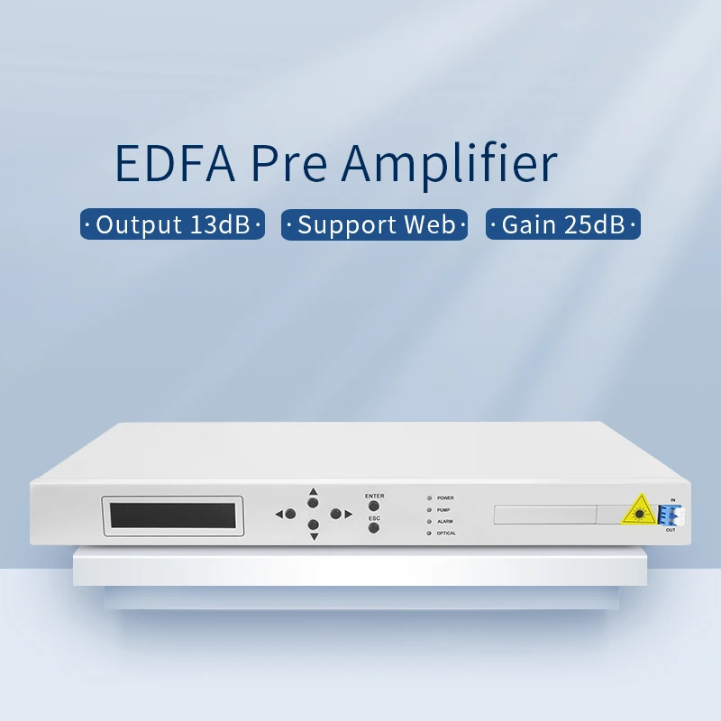 EDFA Optical Fiber Amplifier C-Band 1U DWDM SDH System 1550nm DWDM Dense Wavelength Division Multiplexer
