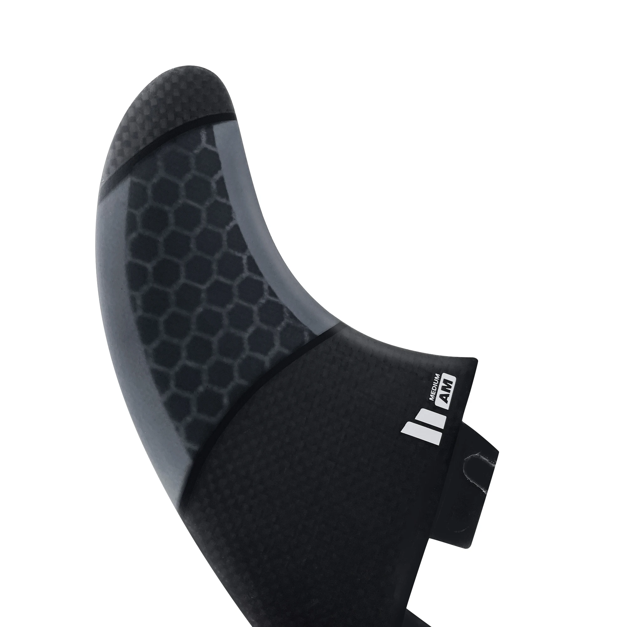 Płetwy surfingowe Single/Dual II Tab - Zestaw potrójnych płetw z włókna szklanego o strukturze plastra miodu i węgla w rozmiarze S/M/L - w zestawie ze śrubami z kluczem płetwy i grzebieniem do wosku