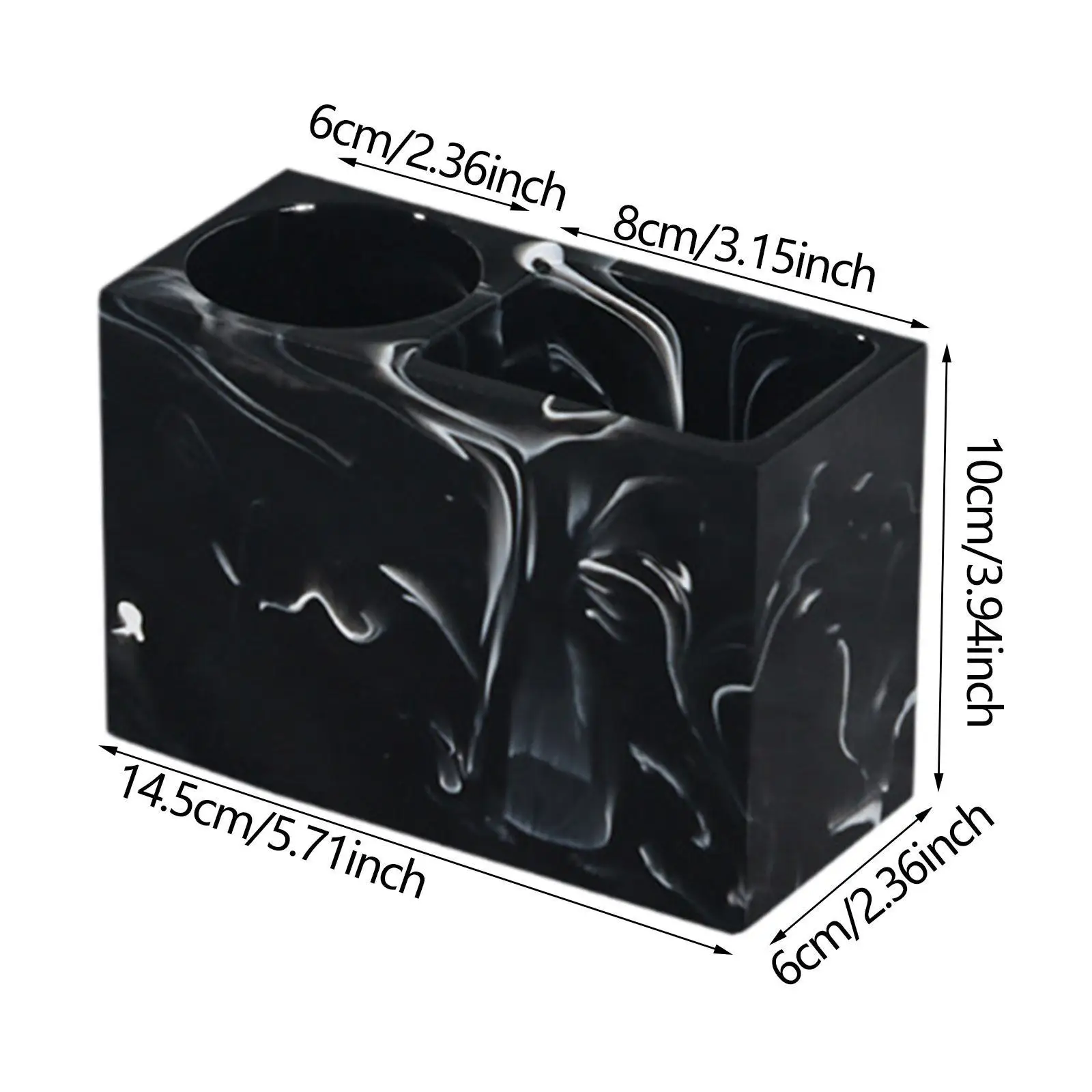 Toothpaste Holder Makeup Brushes Holder 2 Compartment Bath Accessories