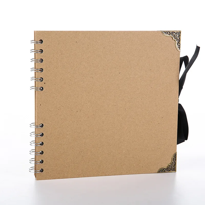 

Scrapbook Album 60 Pages (8 x 8 Inch) Brown Thick 200gsm Kraft Paper, Photo Album Scrapbook, Memory Book