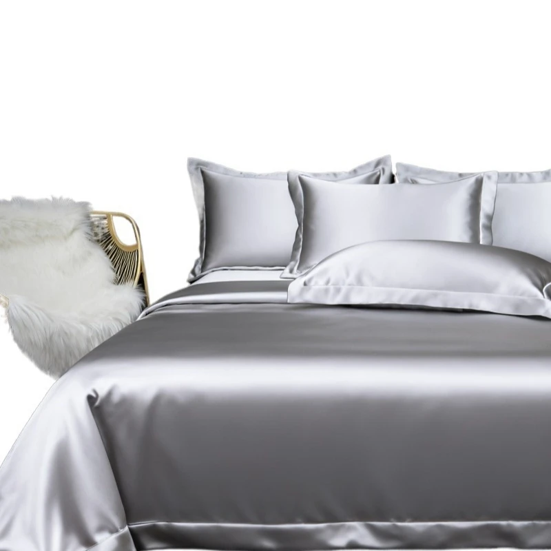 Heavy silk four-piece set 100% mulberry silk high-end wedding quilt cover bedding
