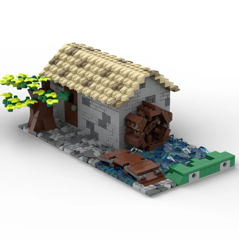 742 قطعة MOC وحدات مطحنة القرون الوسطى وحدات نموذج اللبنات هدية الكريسماس البناء تجميع لعبة لتقوم بها بنفسك التعليم الطوب #4