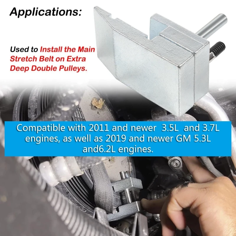 Wydajne narzędzie do paska rozciągliwego Metalowe narzędzie do naprawy paska rozciągliwego do podwójnych kół pasowych