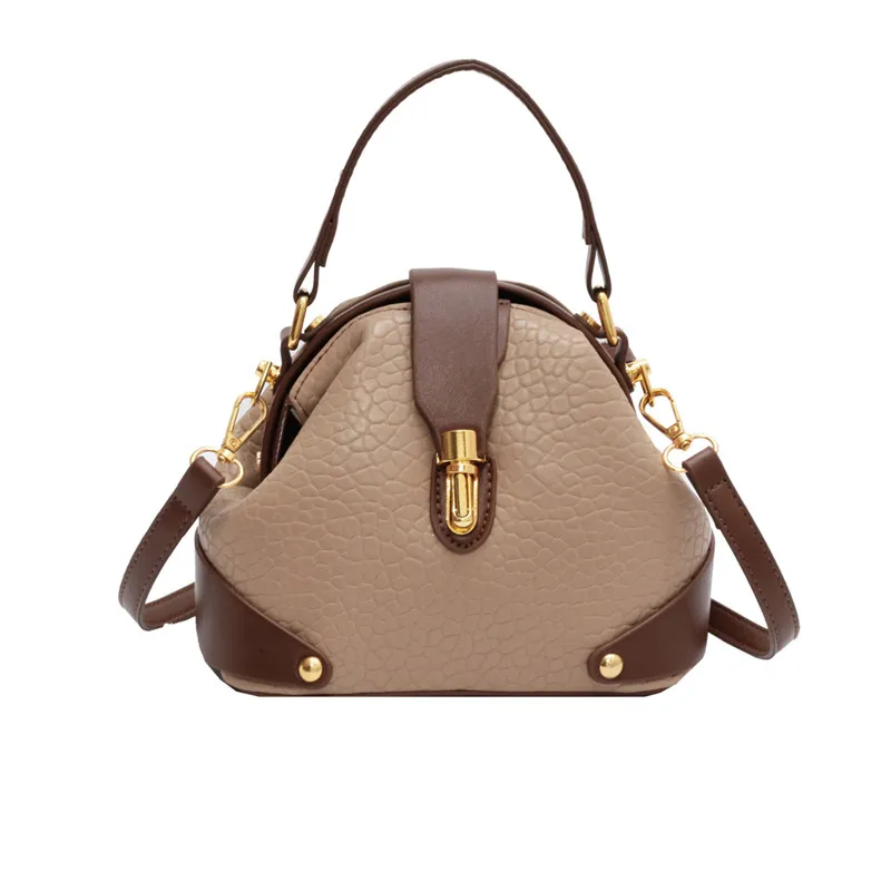 

2025 Luxury Top Designer Women Patchwork Shell Small Handbag Purses Elegant High-end Stylish PU Leather Cross Body Shoulder Bag