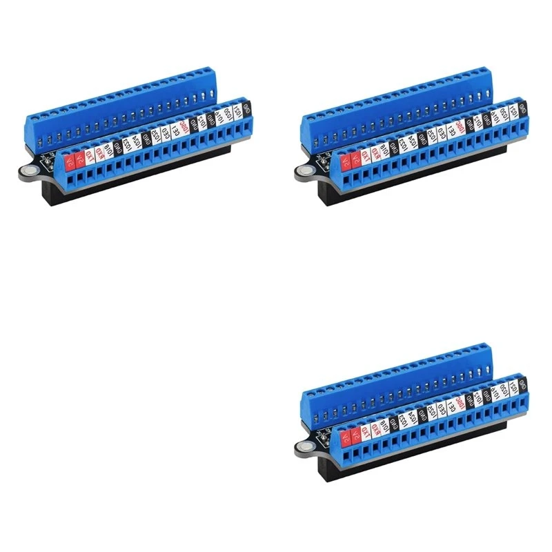 3X For Raspberry Pi GPIO Expansion Board Mini Screw Terminal 40P Pin Lead-Out Sticker Acrylic Plate For RPI 3/4/5B A