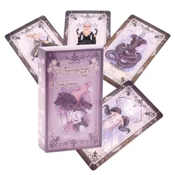 O Reinado Rouge Oracle Tarot com Guia Livro para Meninas, Deck Mítico, Feitiçaria Oracle, 12x7cm