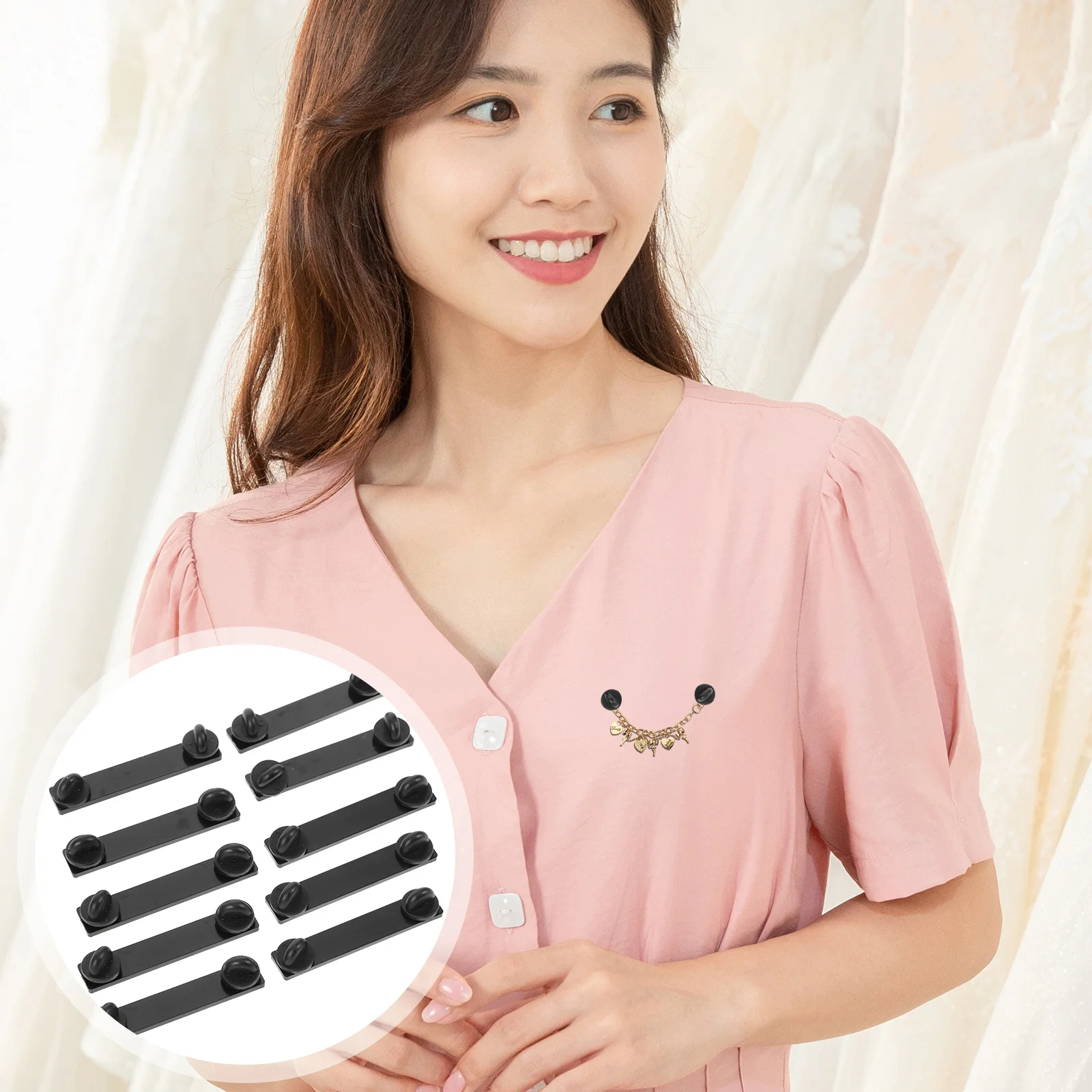 

10pcs Brooch Back Pins Locking Backs For Enamel Lapel Pin Badges Craft Making Clutch Pin Backings Smooth Secure Closure