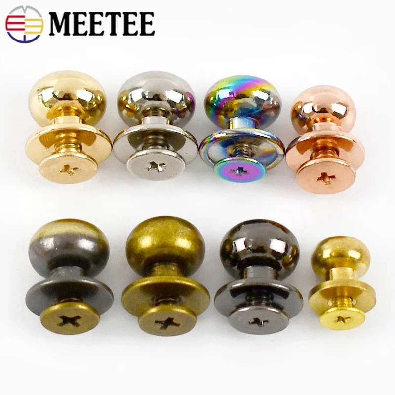 20Pcs 4-12mm Metal Rivets Nails Buckles Bag Fastner Round Head Studs Screw Button Nail Clothes Rivet Leather Craft Accessories