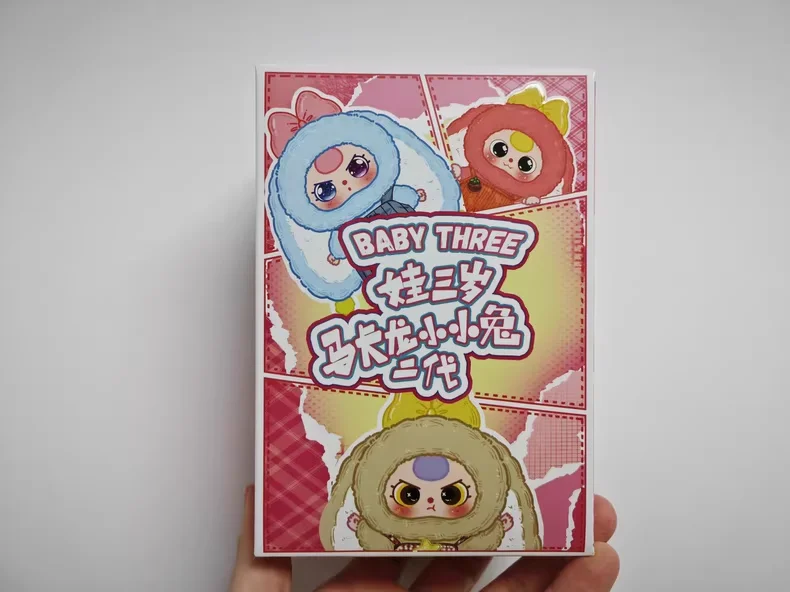 Babytrês genuíno vinil boneca de pelúcia figura de ação série 2 macaron pequeno coelho retorna v2 caixa cega boneca de pelúcia brinquedo colecionável gif