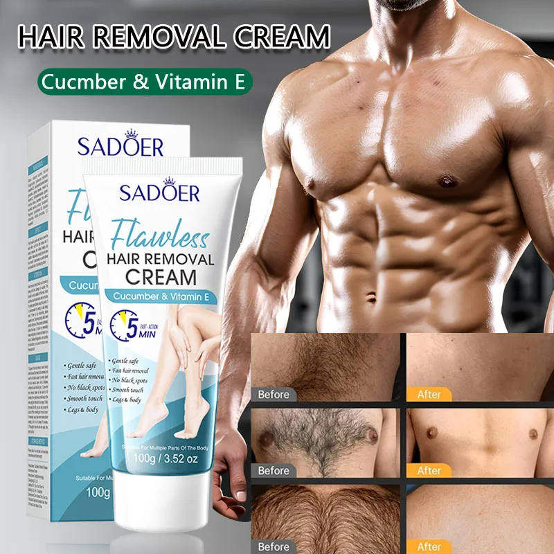 100g Vitamin E painless hair removal cream for men/women, armpit/leg/hand/private hair removal lotion, hair removal care product