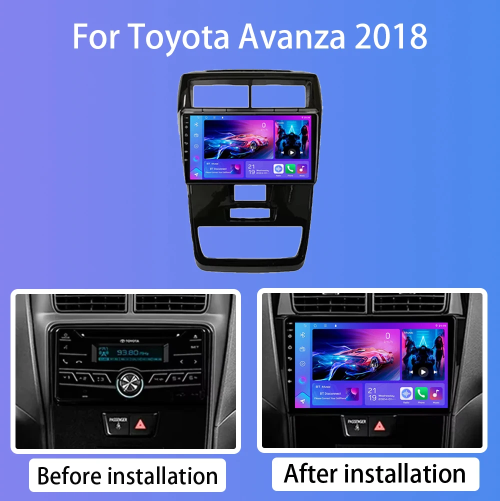 4G+64G CarPlay 2din Android AutoRadio Stereo GPS Multimedia Player For Toyota Avanza 2018 Wireles Navigation DSP IPS NO 2DIN DVD