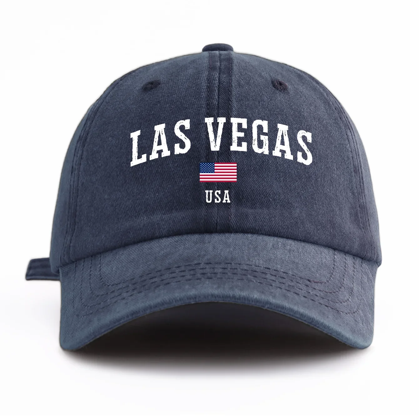 Las Vegas USA Flag Washed Vintage Baseball Cap Retro Distressed Sun Hat Unisex Travel Souvenir Adjustable Dad Hat