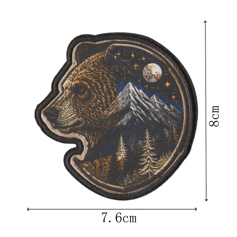 Fantasy Animal Wolf Phoenix Eagle Elephant Punk Style Sew Iron-on Embroidered Patch Badges DIY Clothing Bag Hat Jeans Decoration