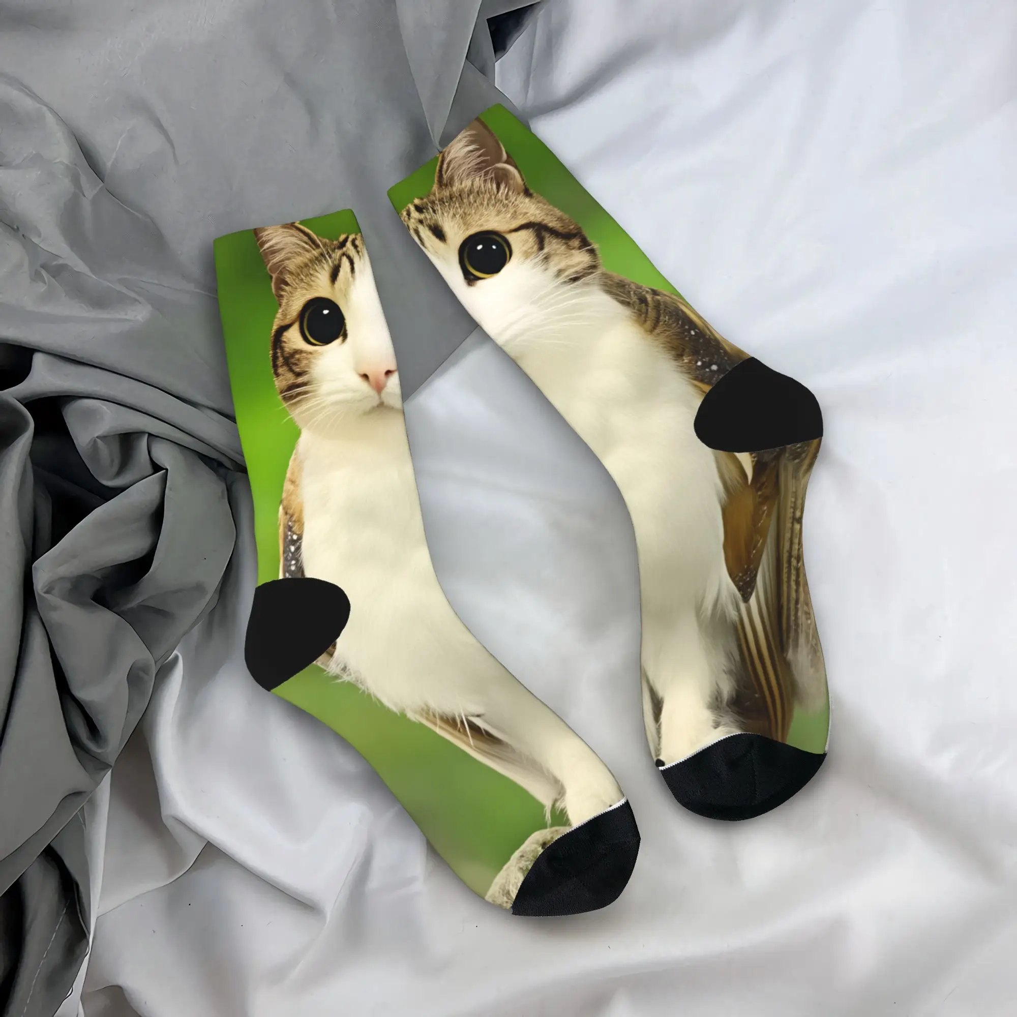 

Мужские носки Meowl Cat Owl, плюшевые игрушки, чулки для домашних животных, осенние забавные мягкие дышащие носки, спортивные противоскользящие носки для бега с графикой