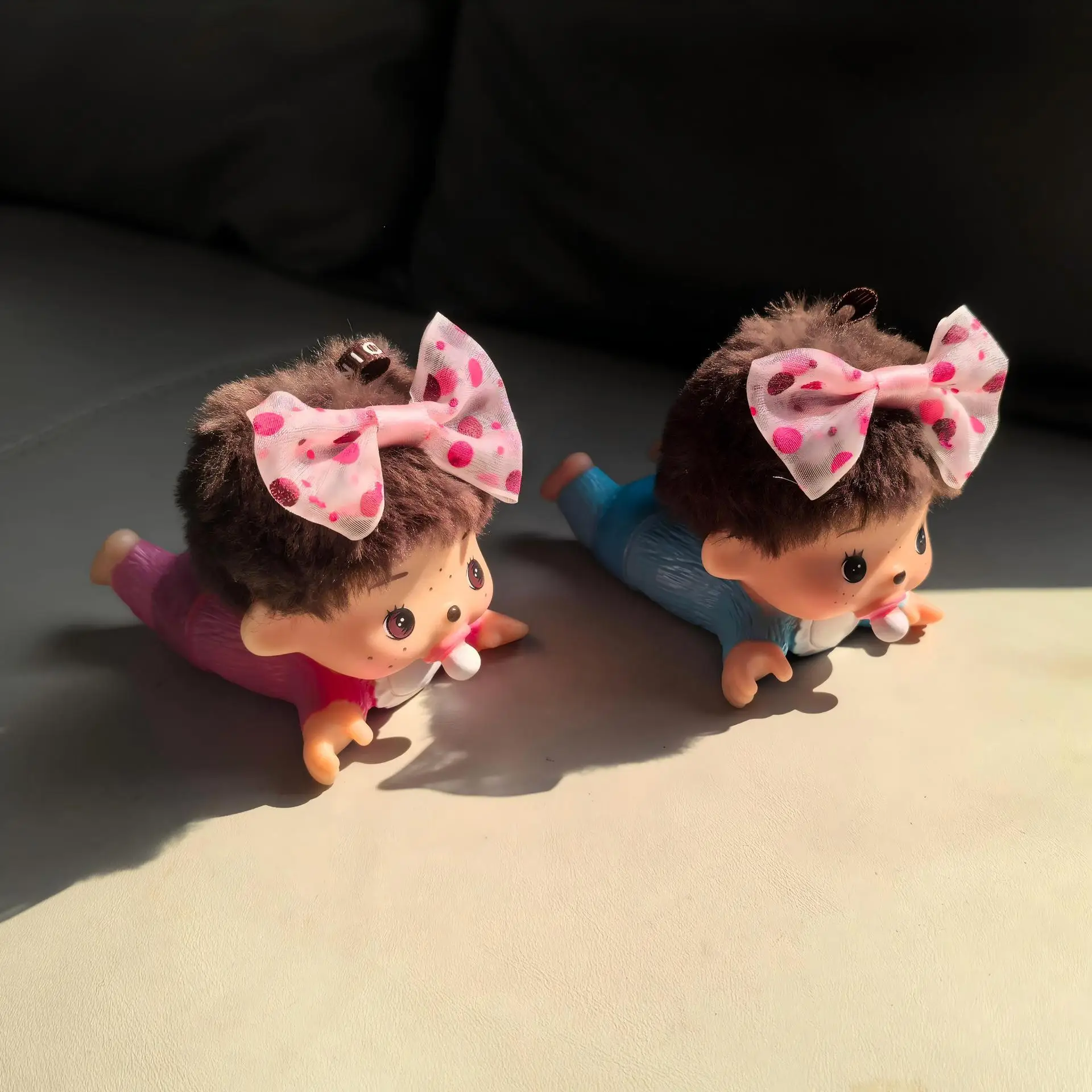 

mongqiiq Mini Figurines Cute Cartoon Doll Car Ornament mongqiiq Keychain Charms Kawaii Phone Chain Water Cup Pendant Girl Gift