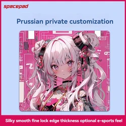 Spacepad Mouse Pad Ultrafine Weave Rubber Desk Mat Prussian Mouse Pad Customizable Pattern Esports FPS Gaming Mouse Mat Gamer
