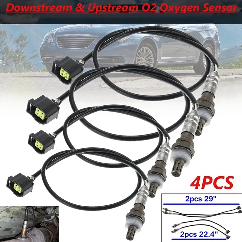 4 Pcs Wideband Oxygen Sensor Accessories Kit For Chrysler Dodge Jeep Ram 56028994AA 56041698AA