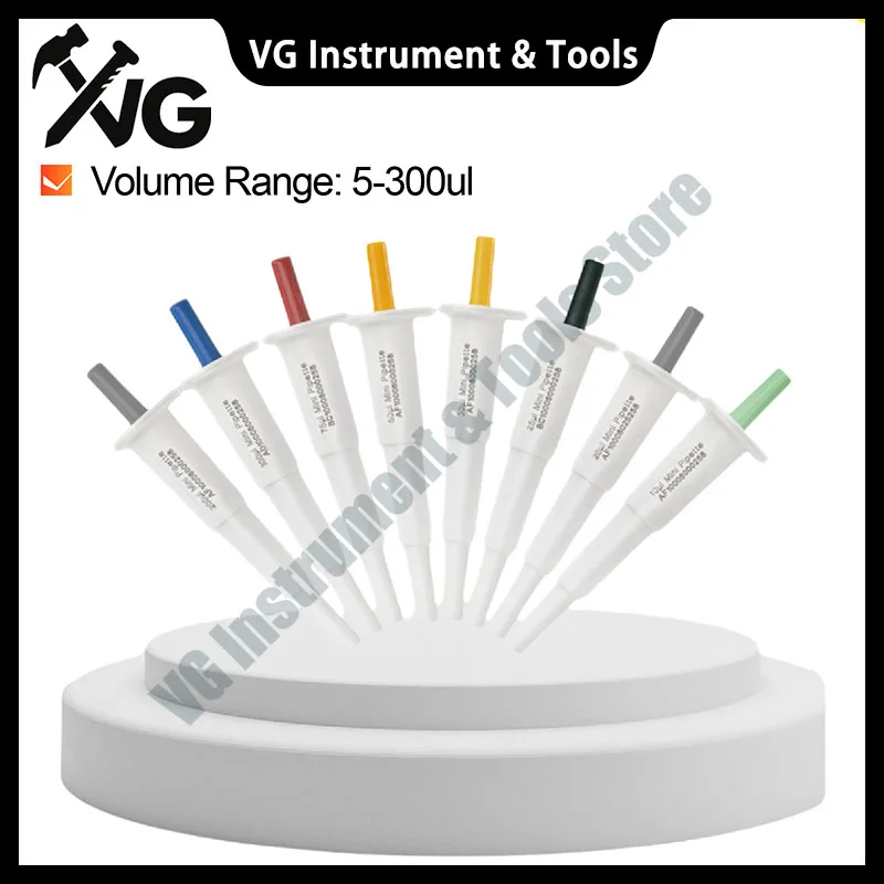 New Mini pipette single channel 10/50/100/200/300µL lab fixed volume micropipette accurate manual pipettor with ejector button