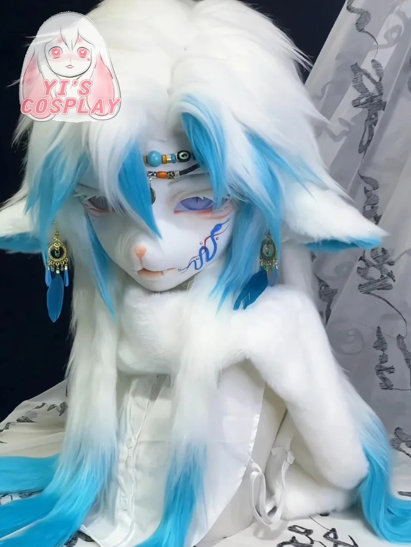 

Yis cosplay Custom Fursuit head Furry Kigurumi Head Cosplay Kemono Handmade Headsets Beast Customized Fursuit Kemono Head