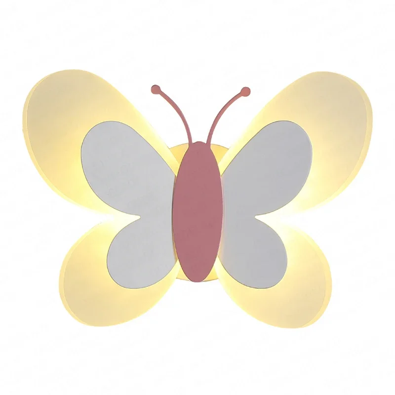 Imagem -06 - Cartoon Butterfly Bedside Lamp For Children Economizador de Energia Quarto Teto Corredor Menino Menina Quarto Criativo Menino