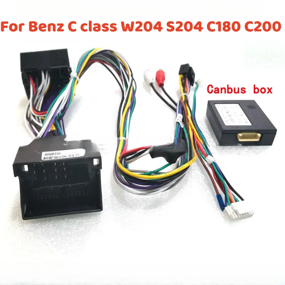 

Canbus Box OD-BENZ-03 For Mercedes Benz C class W204 S204 C180 C200 2007-2011 Android 2 Din 16 PIN Wiring Harness Power Cable