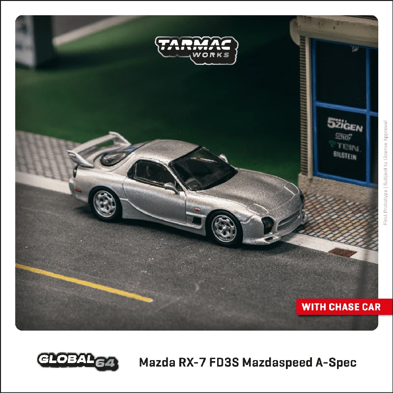 Tarmac Works TW 1/64 Mazda RX-7 FD3S Speed A-Spec Die-cast Alloy Car Model Collection Display Gift